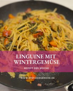 Linguine mit Wintergemüse und Schinken-Sahne Soße
