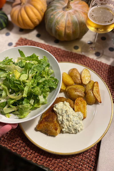 Paniertes Fischfilet mit Remoulade