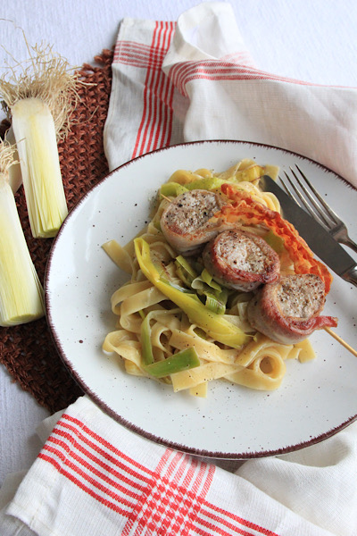 Rahmlauch mit Schweinefilet