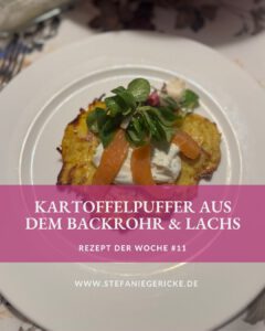 Rezeptbild: Kartoffelpuffer aus dem Backrohr mit Lach und Quarkdip